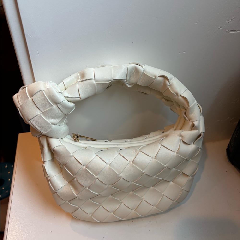 White Woven Handbag